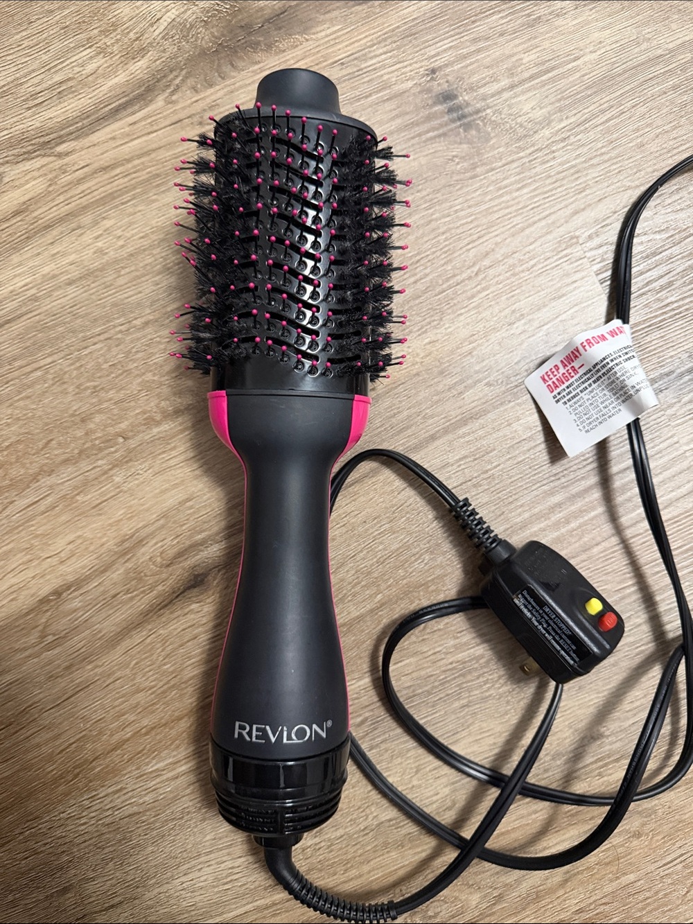 Revlon Black and Pink Round Hot Air Styling Brush